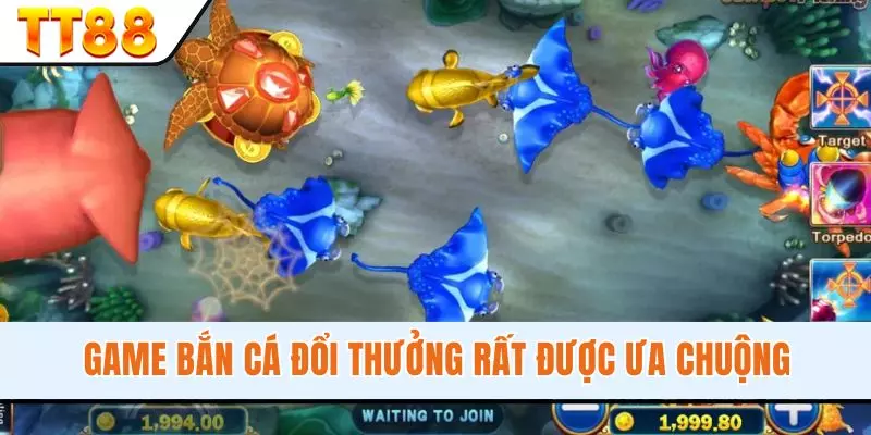Bắn cá là game được ưa chuộng bậc nhất tại tt88
